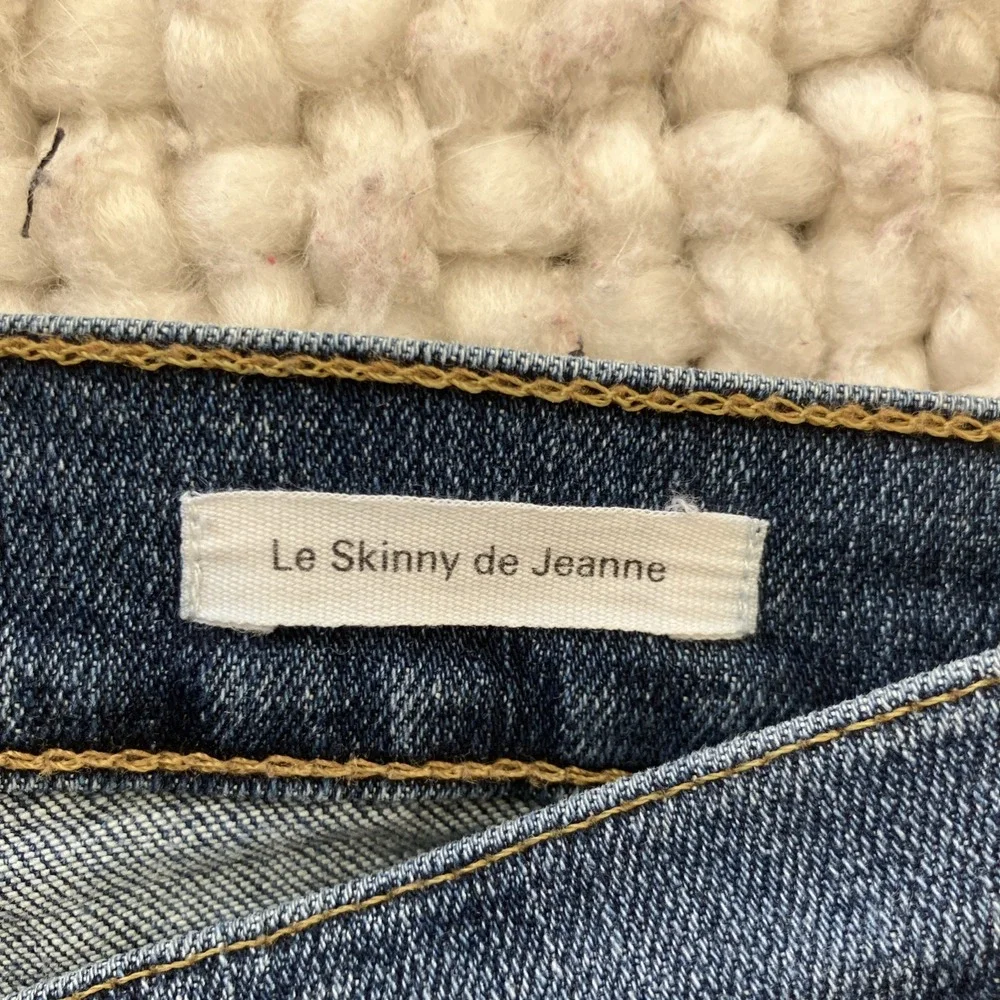 FRAME Size 28 Le Skinny de Jeanne Dark Wash Mid Rise Denim Ankle Jean - Picture 10 of 11